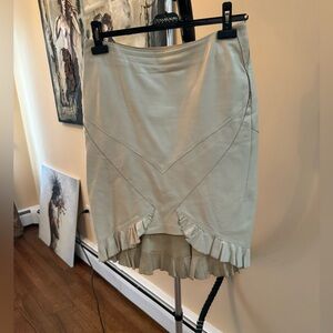 Roberto Cavalli leather beige skirt